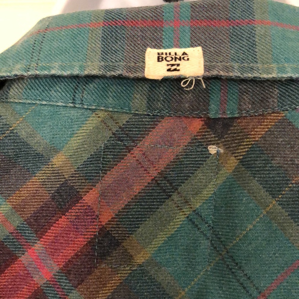 Blue Plaid Button Down Flannel Shirt - Picture 15 of 16